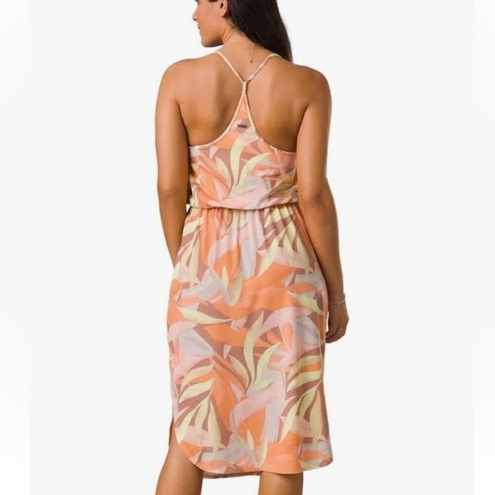 Prana Ayla Dress Womens S Solstice Tropics Relaxed V-Neck Racerback Floral Print - Picture 2 of 9
